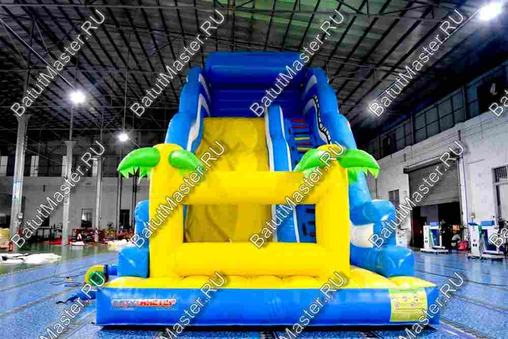 Большой надувной батут-горка "Волна - 2" 10*6*8 м