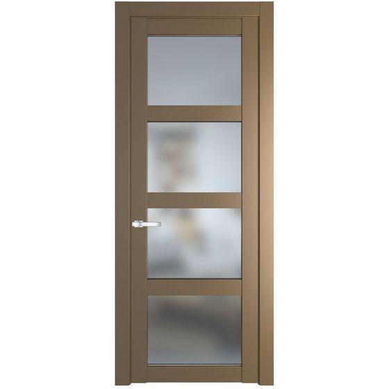 Межкомнатная дверь эмаль Profil Doors 2.4.2PD перламутр золото стекло матовое