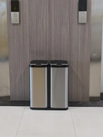 Ведро для раздельного сбора мусора, сенсорное, 2 емкости, Foodatlas JAH-8523, 60л (30+30)