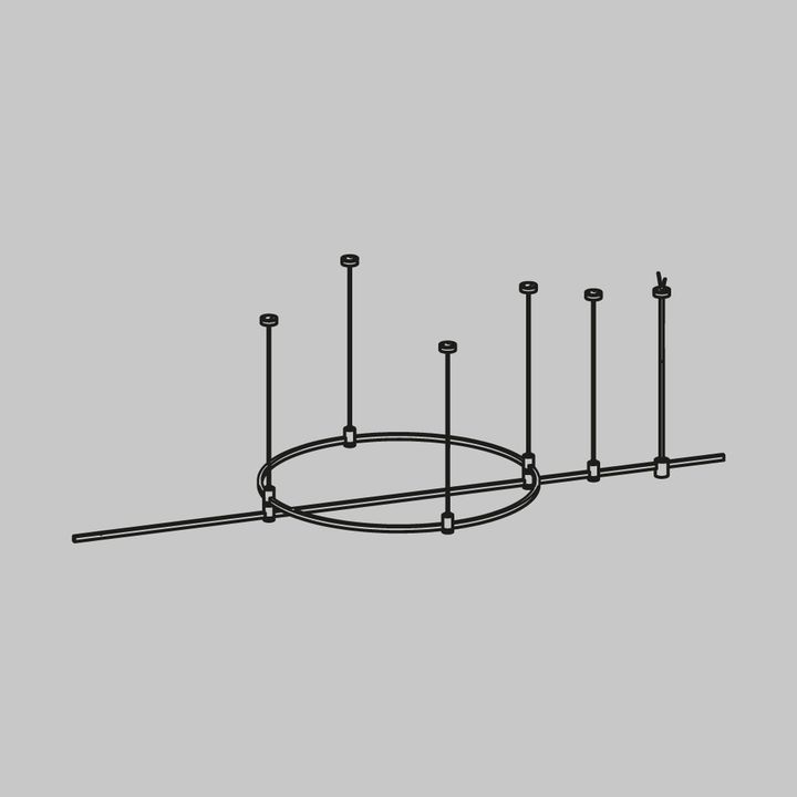 Основание на тросовых подвесах Hang для трековых светильников Maytoni Technical Flarity TFC-Flar-H05-B