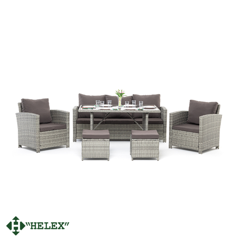 Комплект садовой мебели HELEX 71313 (6 предметов), серый