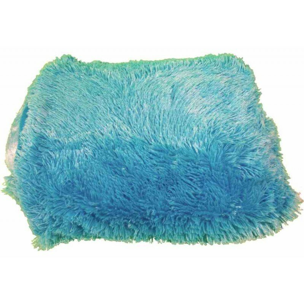 Пушистый плед с длинным ворсом Евро синий