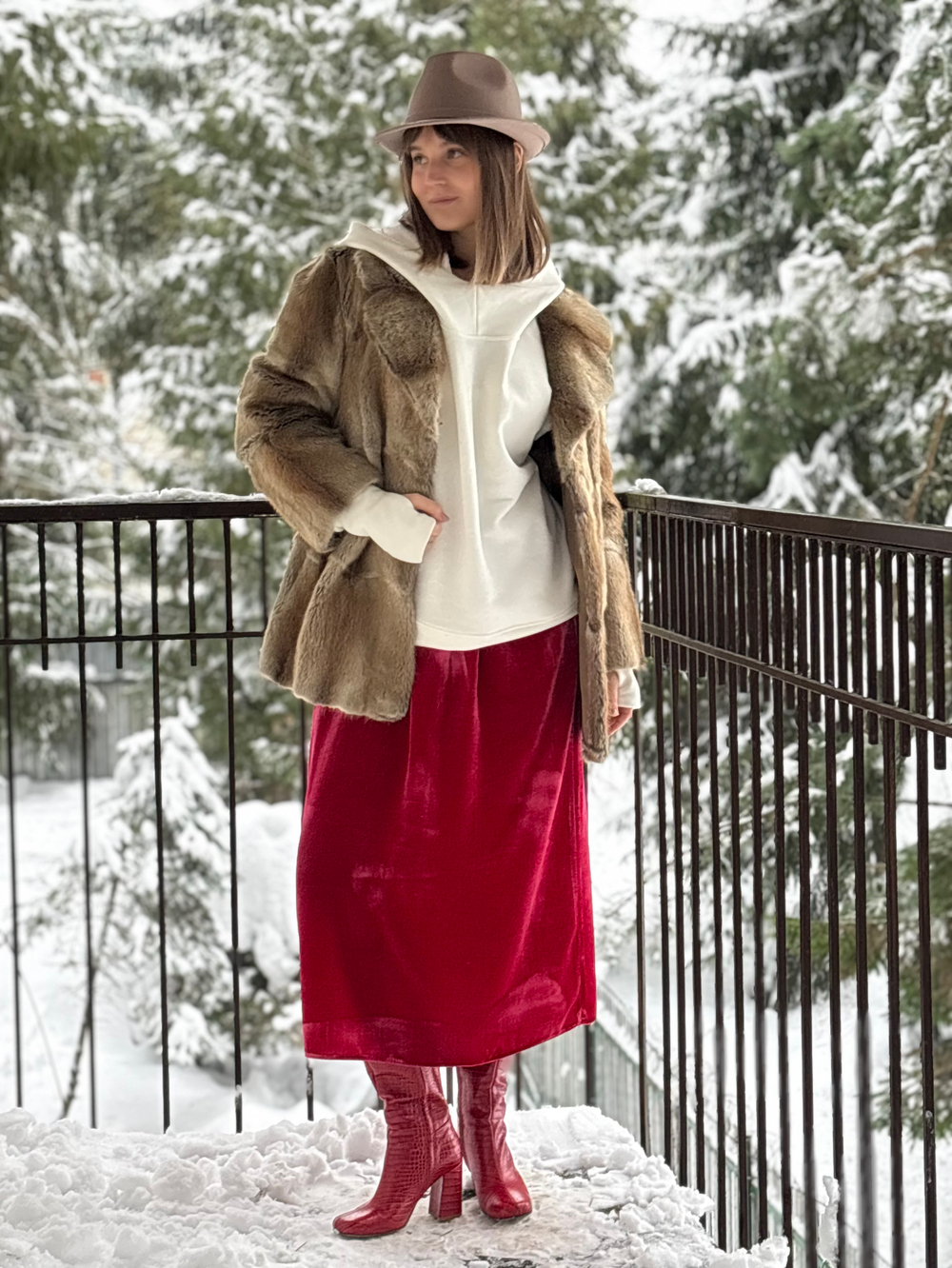 Юбка / бархат / шелк