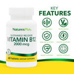 NaturesPlus, Витамин B12, 500 мкг, 90 таблеток