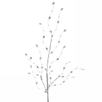 Ветка декоративная «Сказочные кристаллы» 65 см, Серебро