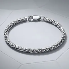 Браслет цепочка серебряная Колос тройной