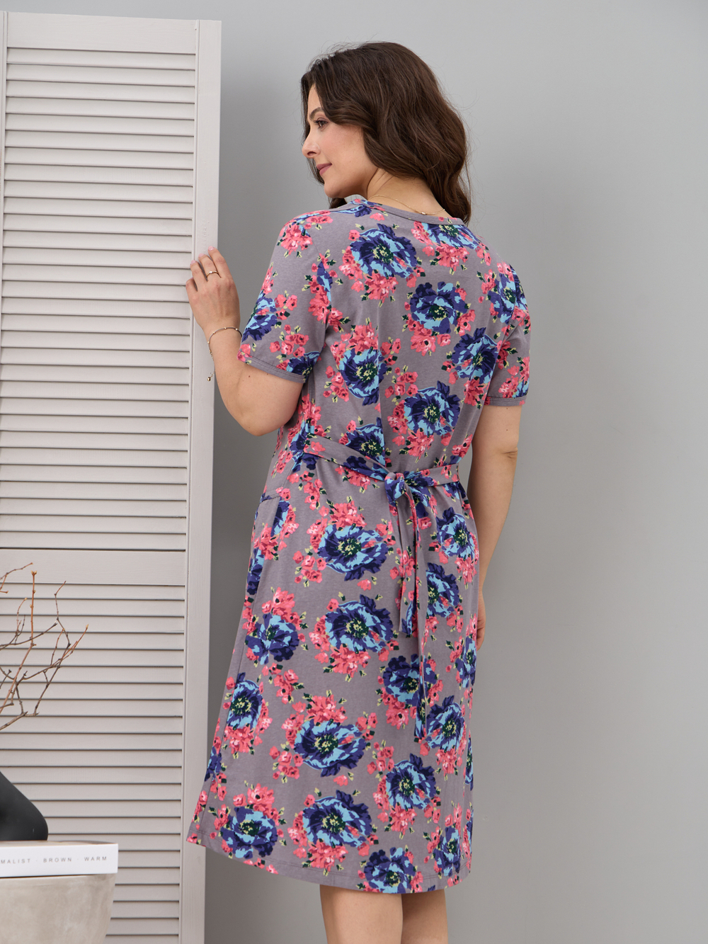 Халат Х-058/серый-голубойпион