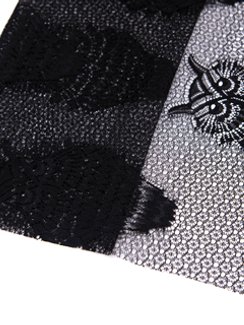 Сетка эластичная арт.1341, совы, Италия, черный 170