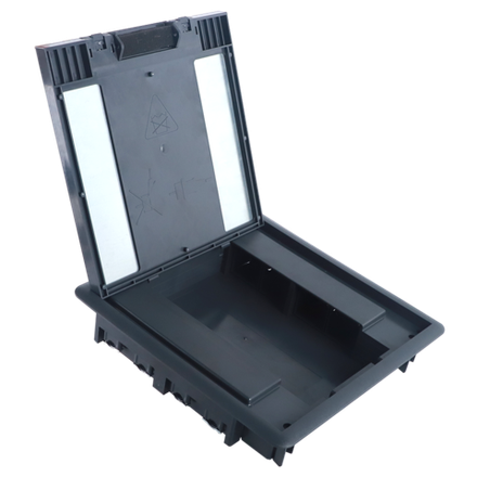 Donel Лючок в пол 16 мод. (8 мод. 45х45 мм.) верт. установка, глубина 50мм, крышка ABS + гальванизир