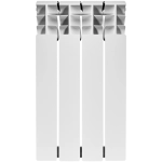 Радиатор биметаллический ROMMER Plus Bm 500 - 4 секции (подключение боковое, цвет белый)