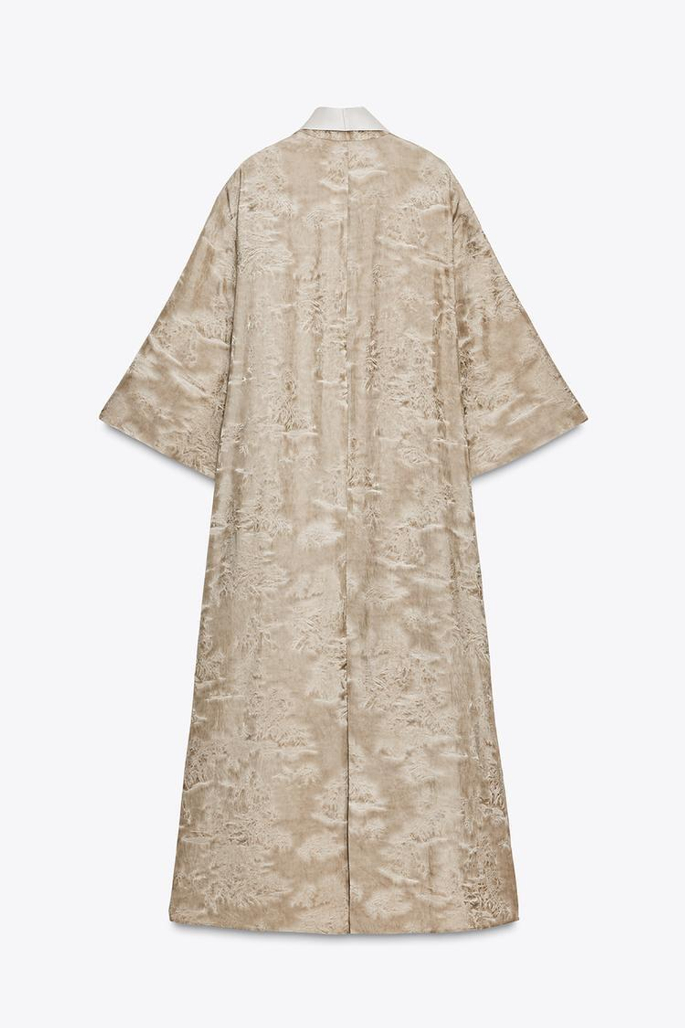 ZARA ПАЛЬТО С ПРИНТОМ — ZW COLLECTION, БЕЖЕВЫЙ