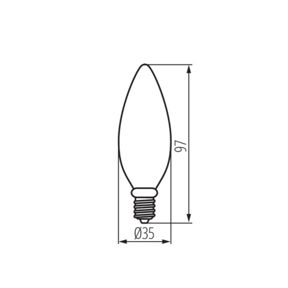 Филамент светодиодные лампы KANLUX XLED C35 E14 4,5W 2700К WW-M