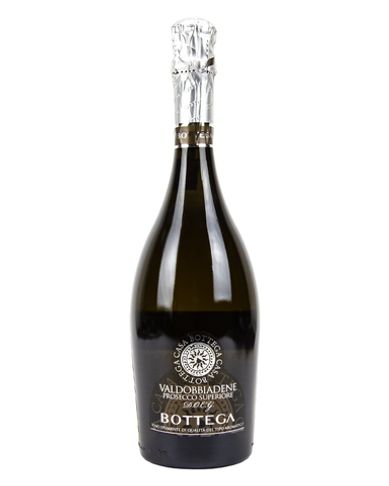 Вино Белое Игристое Сухое Casa Bottega Вальдоббиадене Просекко Суприоре  11,5%, 0,75л.