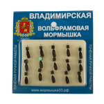 Мормышка Владимирская 251 "Гвоздик с зеркальцем медь" с кубиком, 3мм, 0.9гр (15шт/уп)