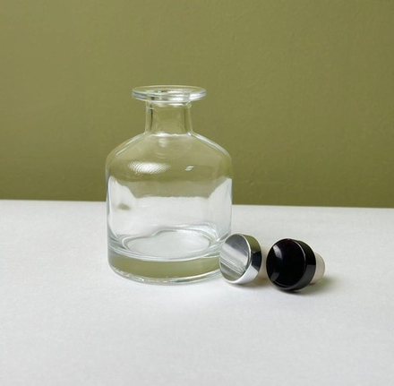 Флакон для диффузора 250мл (прозрачный с черной крышкой)