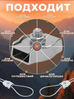 Зажим для троса 2мм. Simplex (10 шт). Одинарный соединитель троса 2 мм.