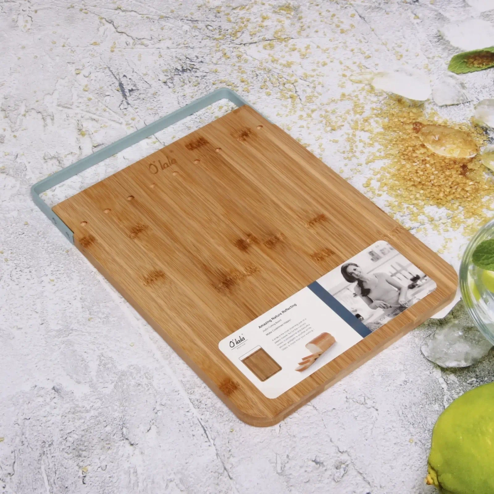 Доска разделочная бамбуковая «O'lala» 33,4*23*1,5см для хлеба с металлической ручкой