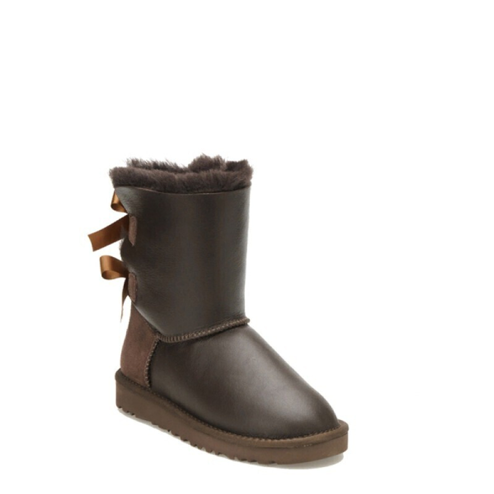Угги Bailey Bow Metallic Chocolate