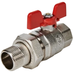 Кран шаровой STOUT полнопроходной 3/4" с американкой под O-ring кольцо (бабочка)