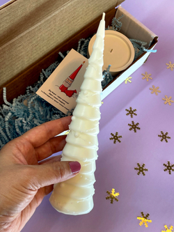 Свеча Елочка с шарами с подсвечником Limbon Candle