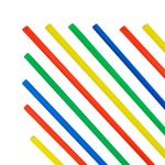 Трубочка полимерная для шаров, флагштоков и сахарной ваты АССОРТИ, 100 шт.