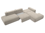 Диван угловой Лига-036 НПБ Модерн Лонг правый угол МИКРОВЕЛЬВЕТ Бежевый
