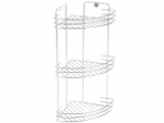 Полка 3-х ярусная угловая 19*19*41см хром "Vento"