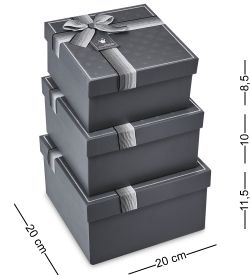WF-194-B Набор коробок из 3 шт, графитовый