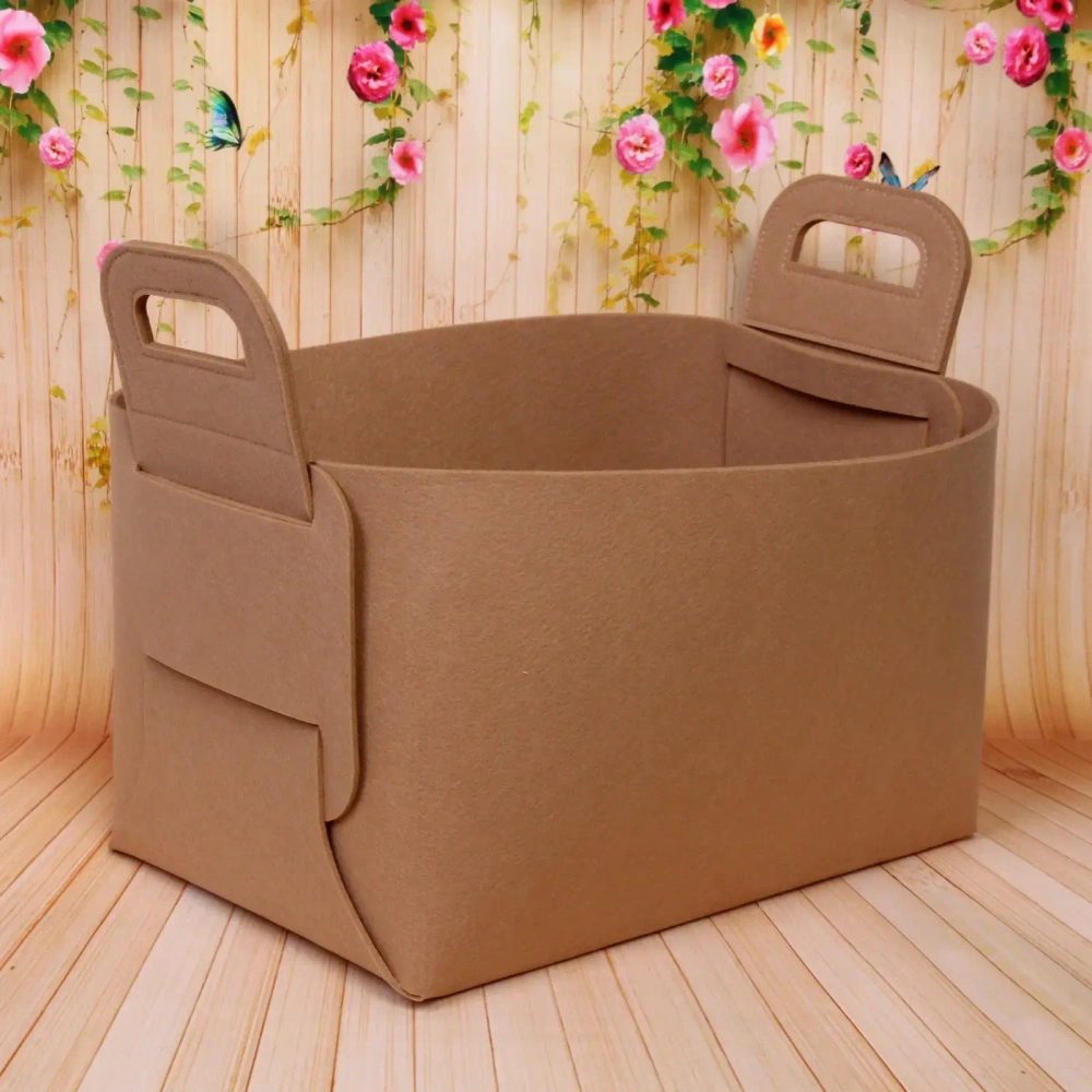 Корзина для хранения войлок 36*26*23 бежевая