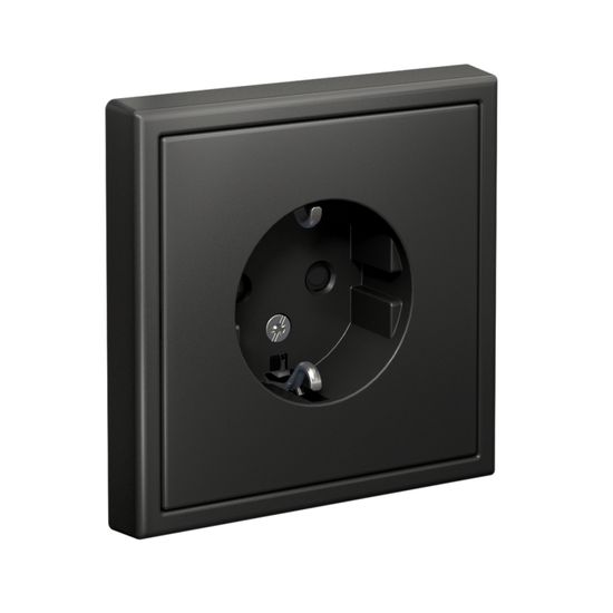 Розетка ArtGallery 16А с заземл. защ. шторки механизм базальт SE GAL001445