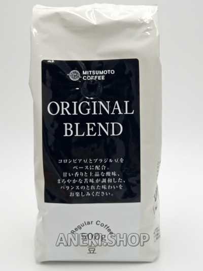 Кофе зерновой оригинальный вкус "Original Blend” 500 г MitsuMotoCoffee (мягкая упаковка)