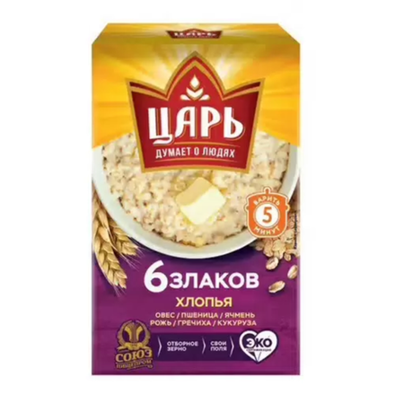 Царь хлопья 6 злаков 400 гр