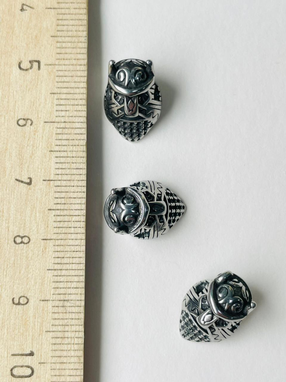 o1410 Бусина "Шлем" 14*10мм, нерж. сталь