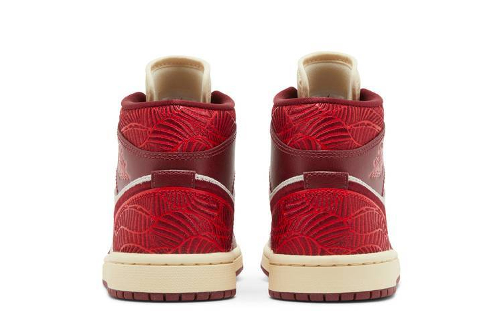 Кроссовки Jordan Air Jordan 1 Mid Se Wmns "Tiki Leaf" (Женская размерная сетка)