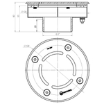 Форсунка донная Aquaviva 2", AISI 304 (D120 мм), под лайнер