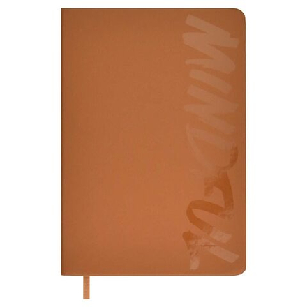 Ежедневник недат. А5 160л., кож.зам., тв.пер. "Софт-тач светло-коричневый" ляссе, УФ лак