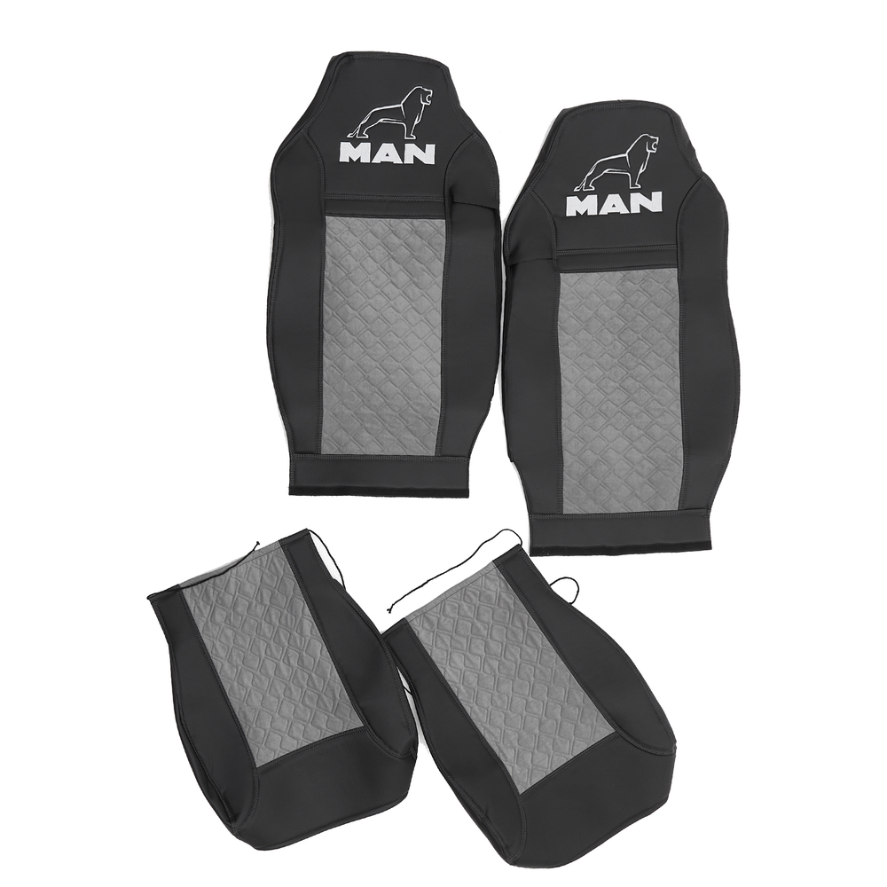 Чехлы MAN TGS (экокожа, серый)