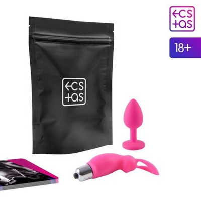 Эротический набор для двоих, 3 в 1 (20 карт, вибратор-зайчик, анальная втулка),