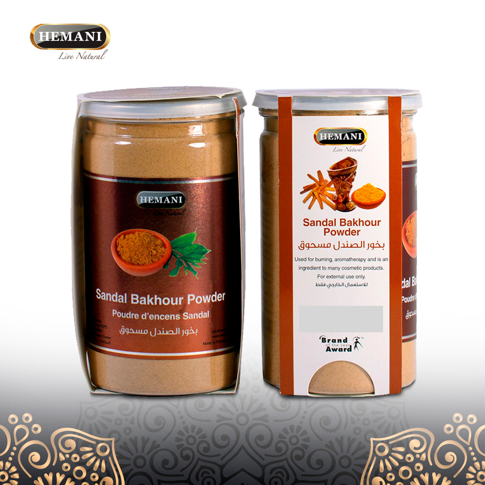 Порошок Сандала Hemani Sandal Bakhour (Бахур) Powder для ароматерапии и косметических процедур в баночке 200 г