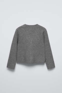 ZARA КАРДИГАН С БАНТАМИ, АНТРАЦИТОВЫЙ