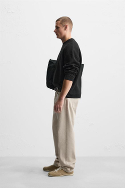 ZARA ЖАККАРДОВАЯ ТОЛСТОВКА С РЕЛЬЕФНЫМ УЗОРОМ, ЧЕРНЫЙ