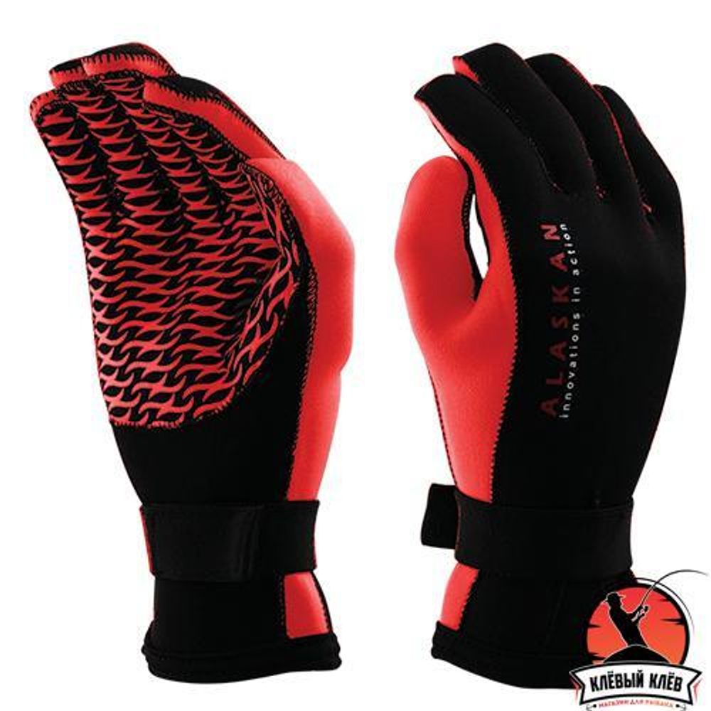 Перчатки неопреновые Alaskan черн./красн.р. M