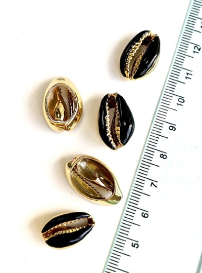 27979-5 Ракушка каури, 15мм-20мм, черная, шт