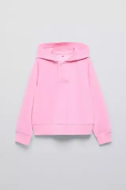 ZARA ХУДИ ИЗ ВЫСОКОКАЧЕСТВЕННОЙ МЯГКОЙ ТКАНИ, РОЗОВЫЙ