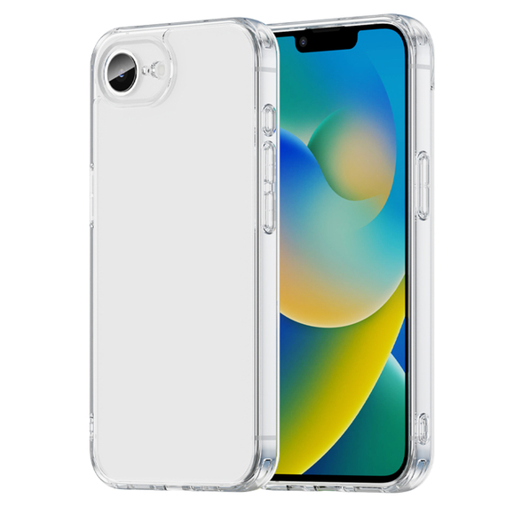 Чехол прозрачный для iPhone 16e, мягкие усиленные боковые рамки