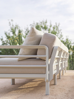 Диван пластиковый с подушками Nardi Maximo 5, гипс, жемчуг