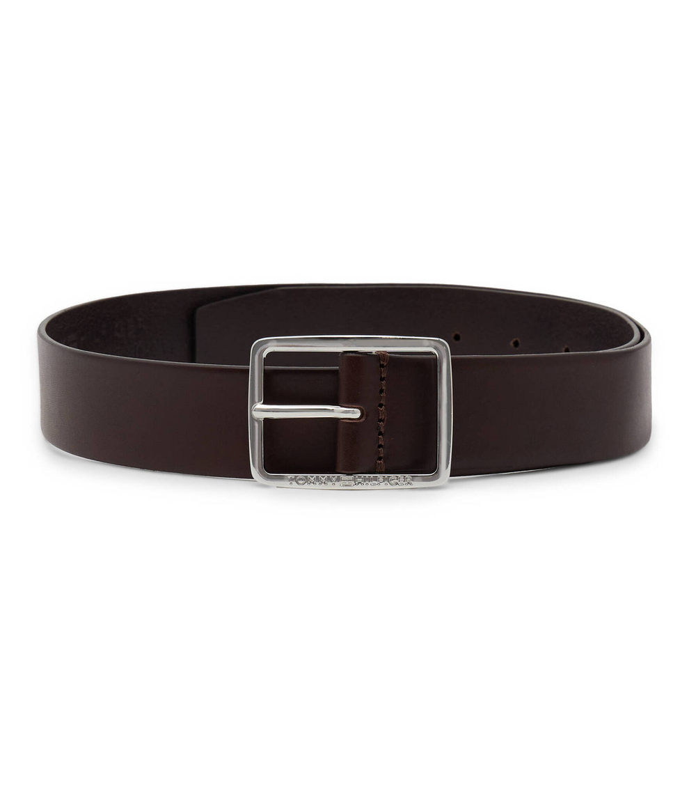 Кожаный ремень NEW BUCKLE JEANS 3.5 Tommy Hilfiger - коричневый(AM0AM11471)