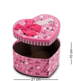 WG-56/1-B Коробка подарочная «Сердце» цв.розовый