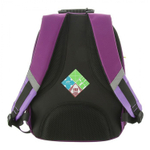 Рюкзак школьный пиксельный, 390х270х150мм, "Монстрик", 6-10 лет, эргономич. спинка, стветоотр. элементы, текстиль, гипоаллерген. силикон, фиолет-сирен