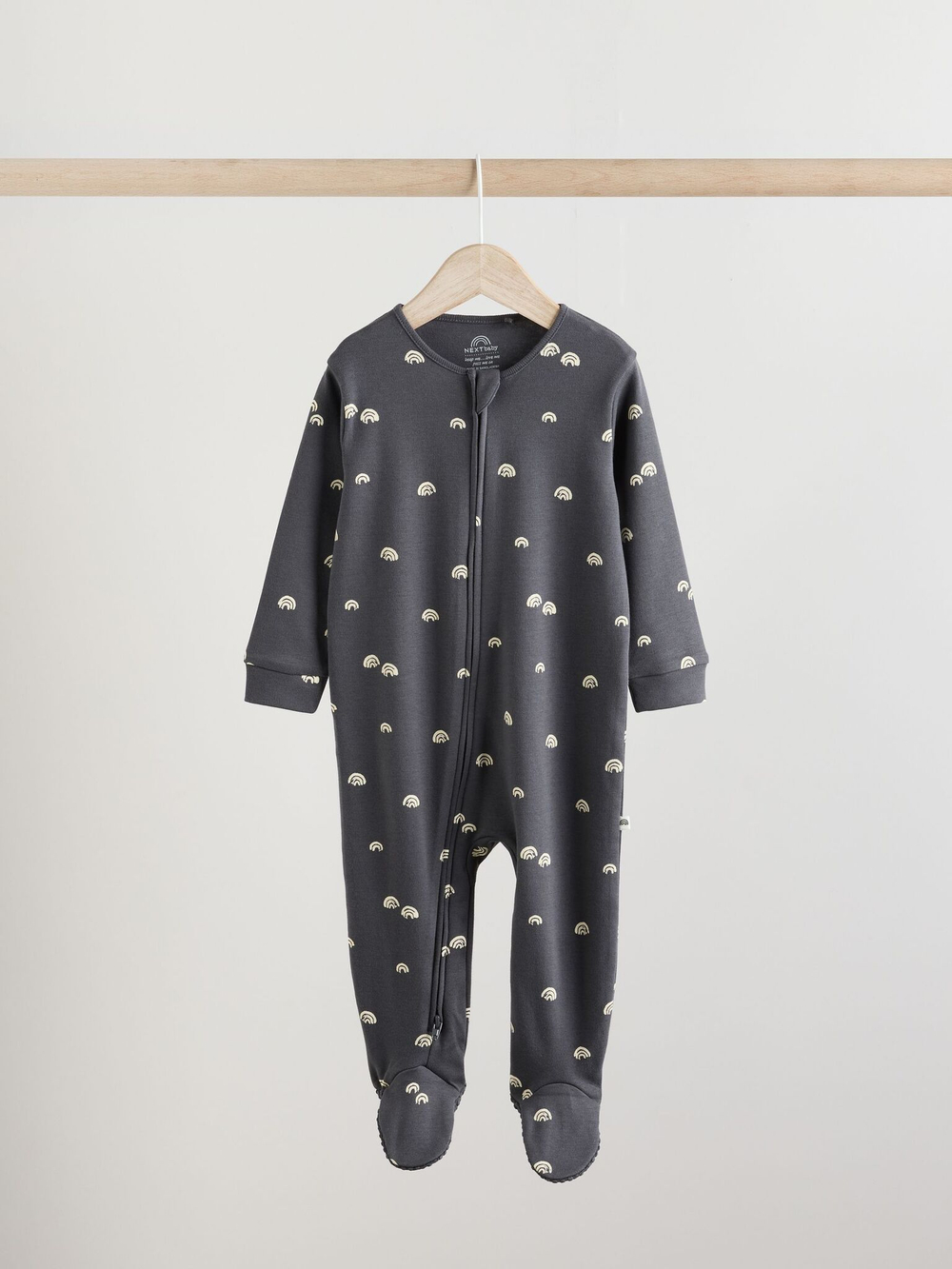 Комбинезон / Cлип для малышей Next E19-698, 3 шт., Молочный, Бежевый, Темно-серый